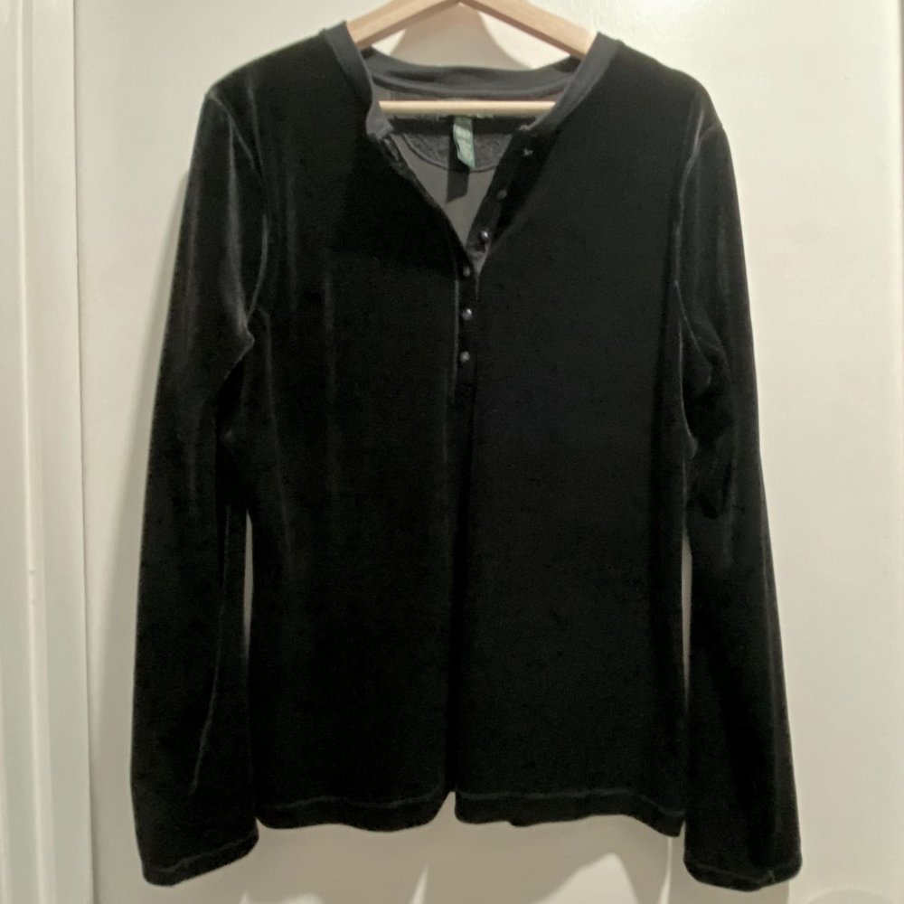 (3) - Vintage Lauren Jeans Co. Ralph Lauren Boho Minimalist Velvet Str. Blouse …
